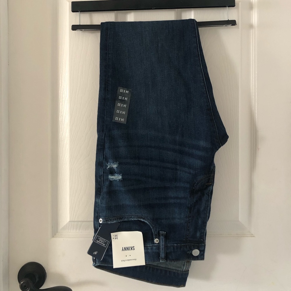 Abercrombie & Fitch Men’s denim skinny jeans 34x32 NWT